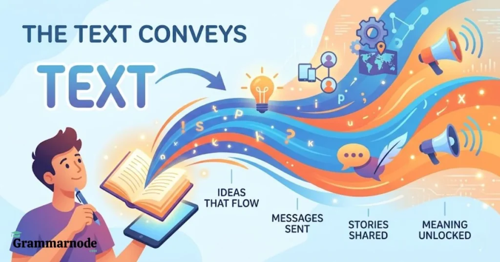 The Text Conveys