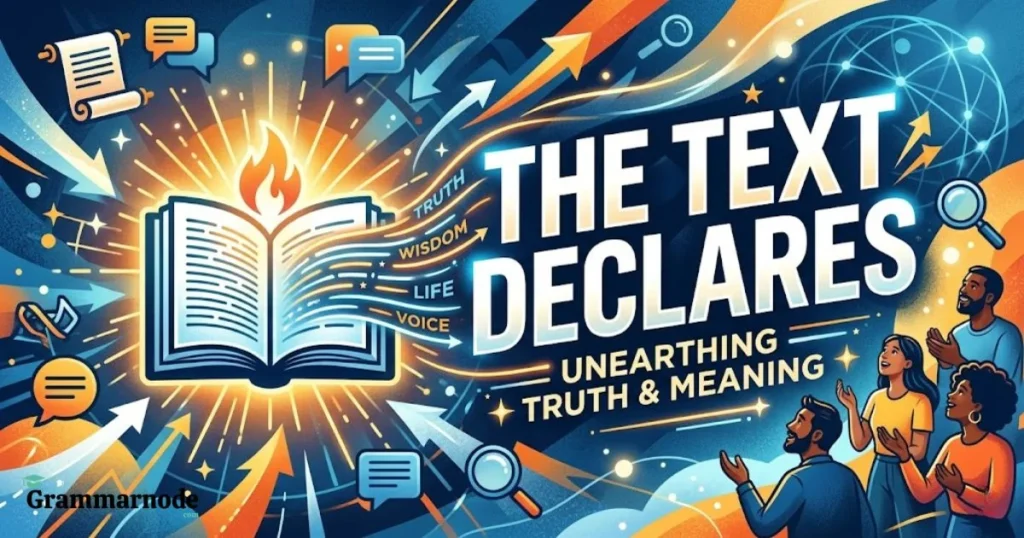 The Text Declares
