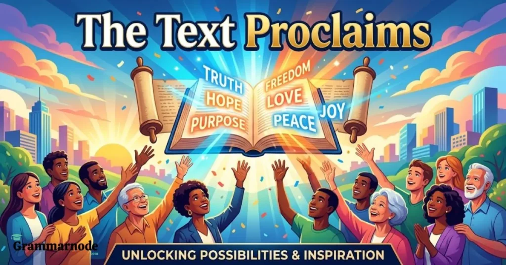 The Text Proclaims